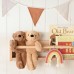 Widdop Softies Плюшена играчка тъмно кафяво мече в кутия 35см - Hampton