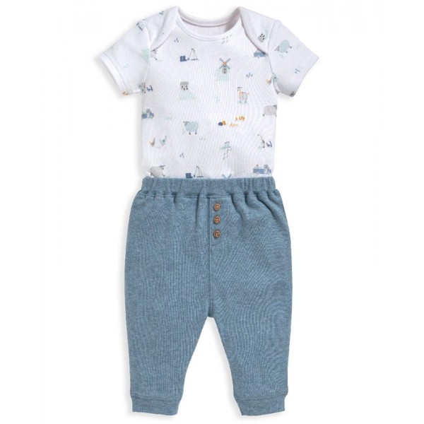 Mamas & Papas Комплект 2 части боди и панталон Farm Mamas & Papas Комплект 2 части боди и панталон Farm