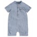 Mamas & Papas Гащеризон с къс ръкав Pinstripe blue