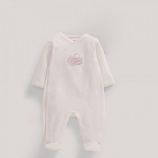 Mamas & Papas Плюшен гащеризон - Pink Basics