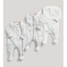 Mamas & Papas Комплект 3 броя универсални гащеризони с отпечатъци