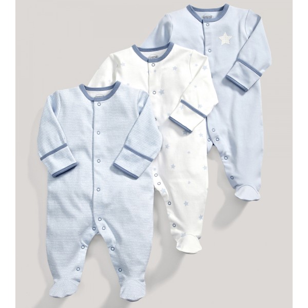 Mamas & Papas Комплект 3 броя гащеризони с отпечатъци Millie and Boris All-in-Ones Mamas & Papas Комплект 3 броя гащеризони с отпечатъци Millie and Boris All-in-Ones